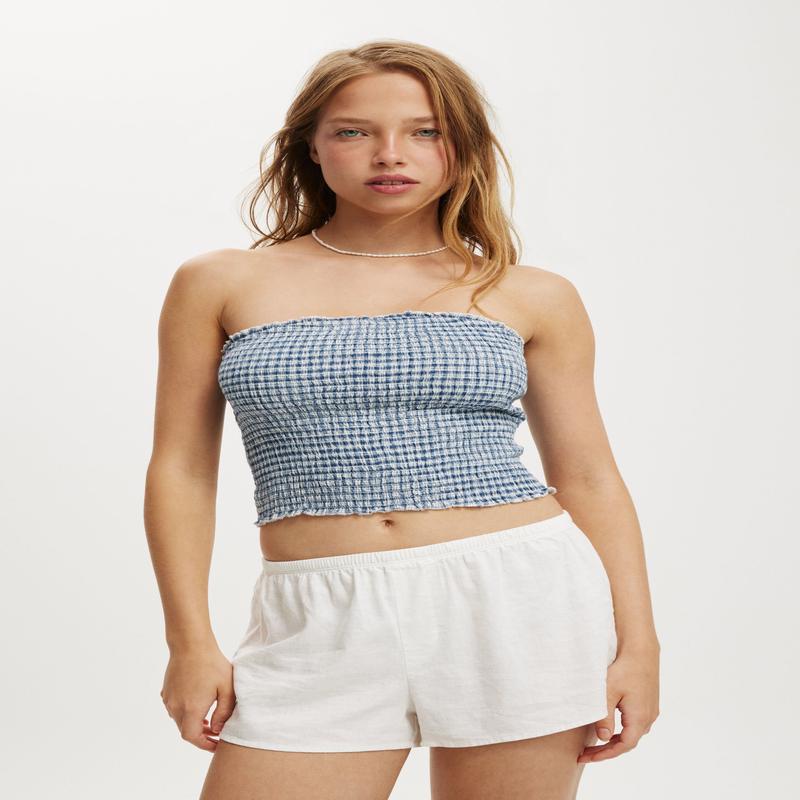 Alina Shirred Tube Top