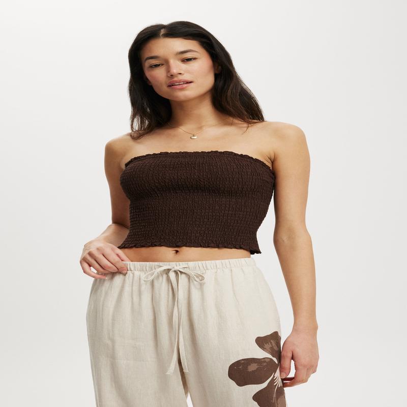 Alina Shirred Tube Top