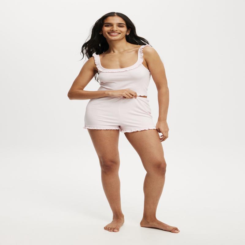 Rib Ruffle Short