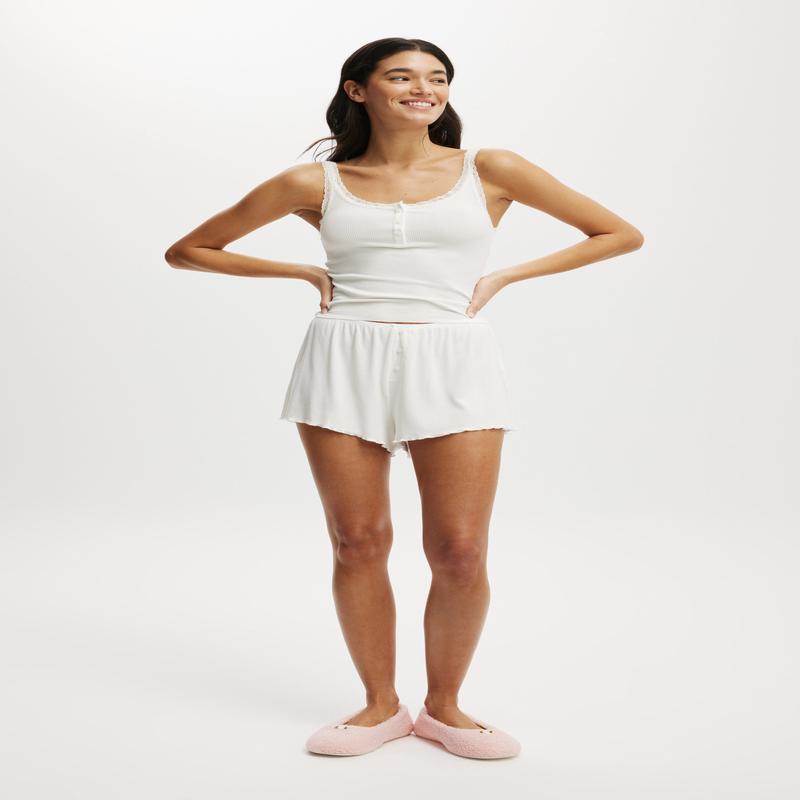 Sleepy Rib Flared Short