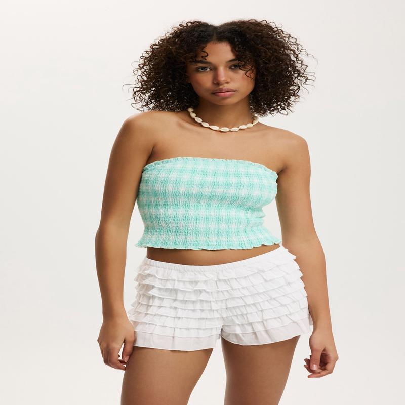 Alina Shirred Tube Top