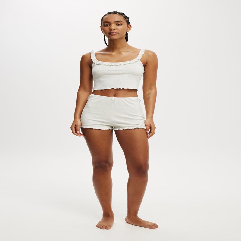 Rib Ruffle Short