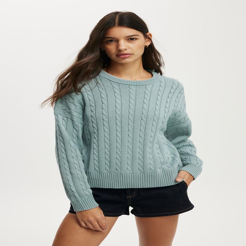 Cotton Crew Neck Pullover