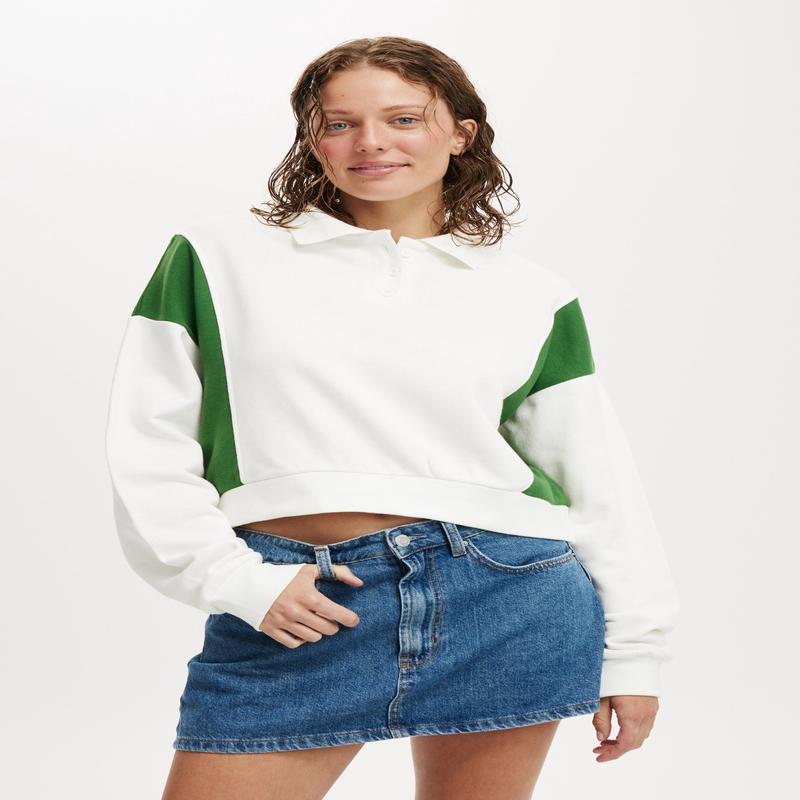 Classic Fleece Button Up Sweatshirt