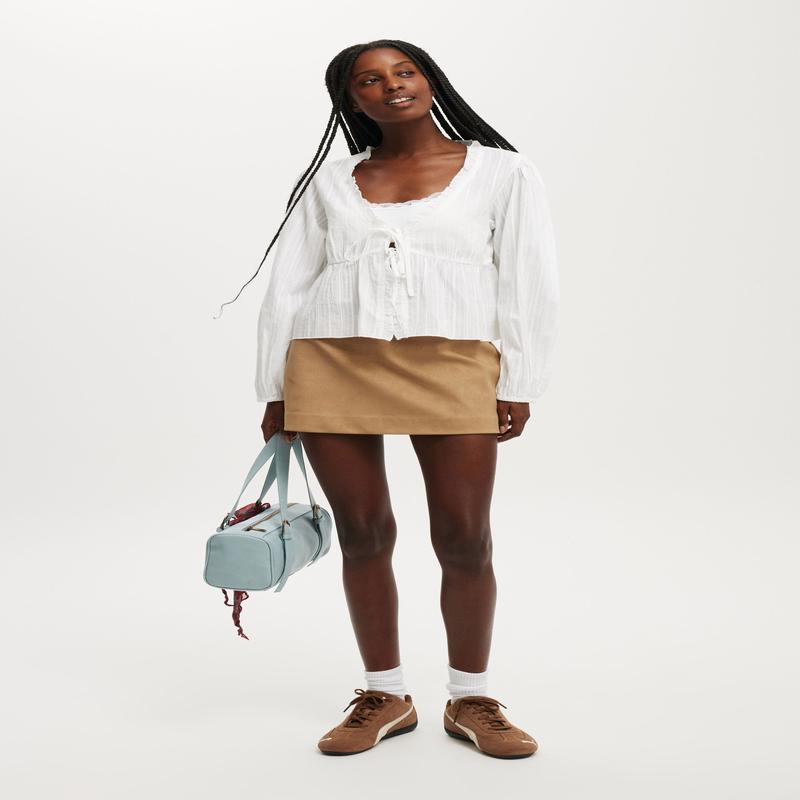 Suede Mini Skirt