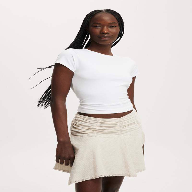 Georgie Hanky Hem Mini Skirt