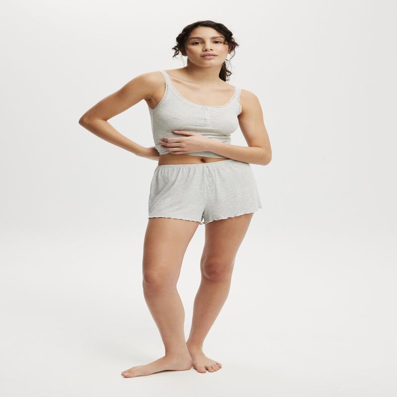 Sleepy Rib Flared Short
