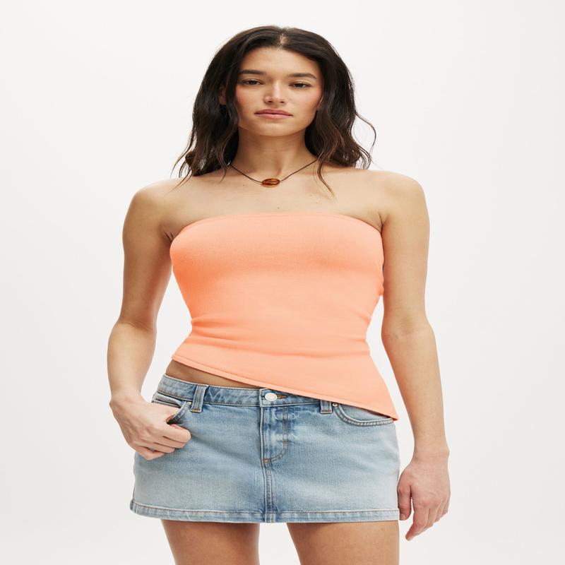 Asymmetric Ruched Bandeau