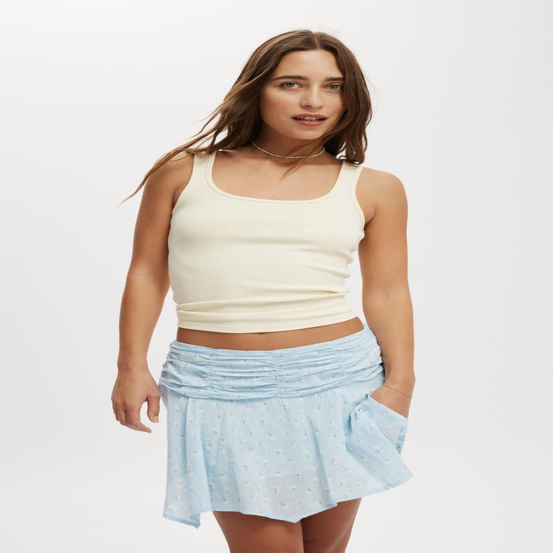 Georgie Hanky Hem Mini Skirt