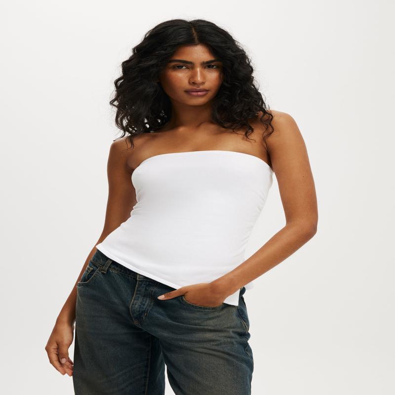 Asymmetric Ruched Bandeau
