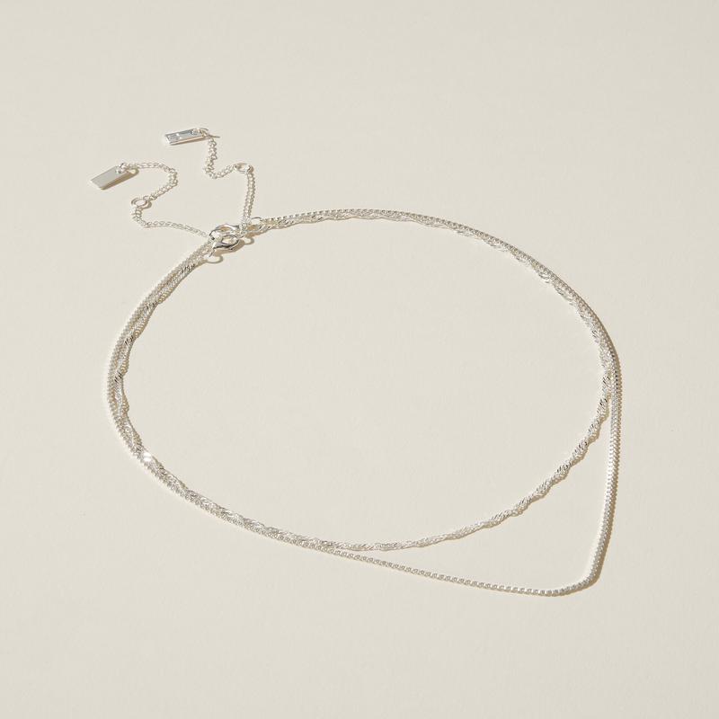 2Pk Fine Chain Necklace