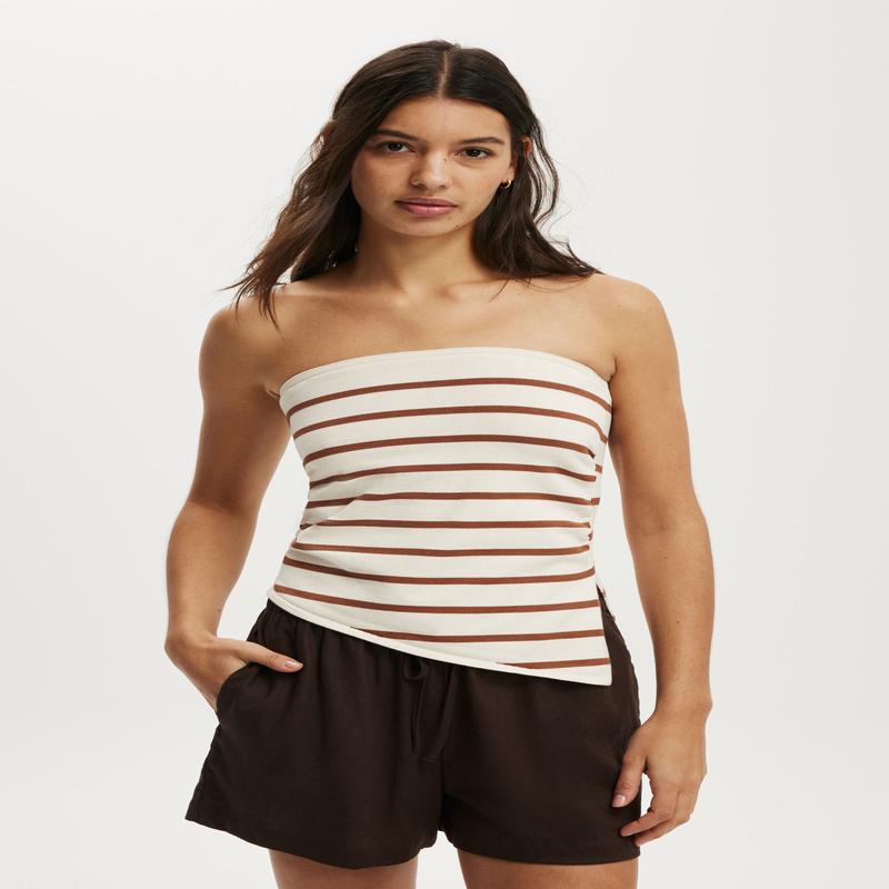 Asymmetric Ruched Bandeau