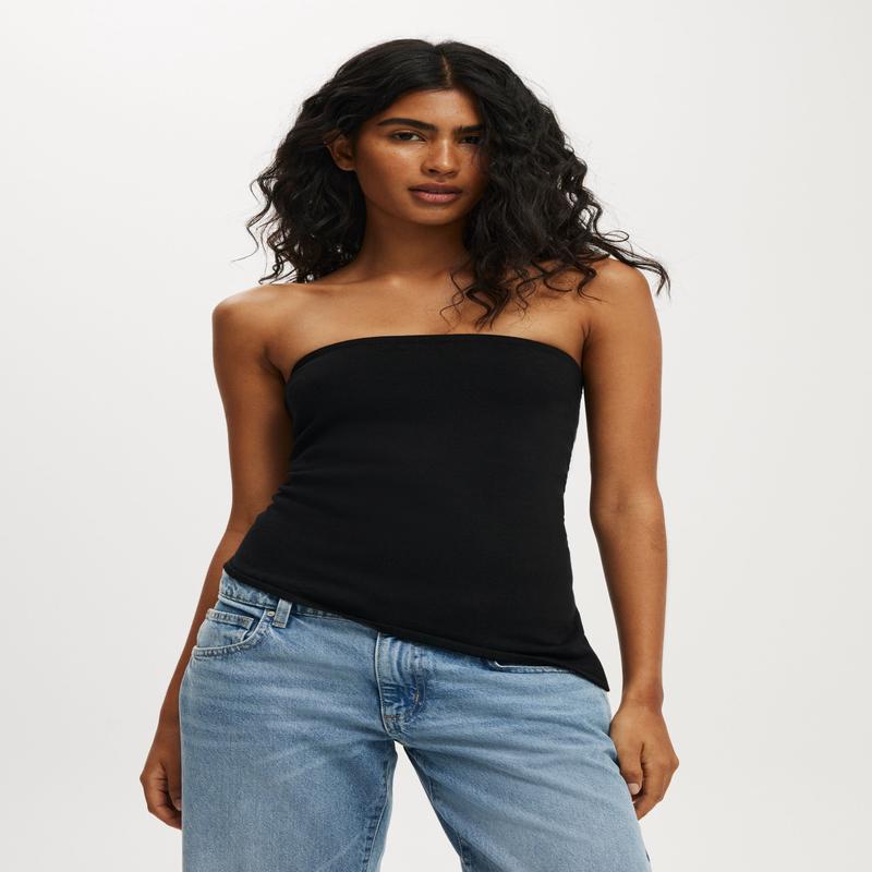 Asymmetric Ruched Bandeau