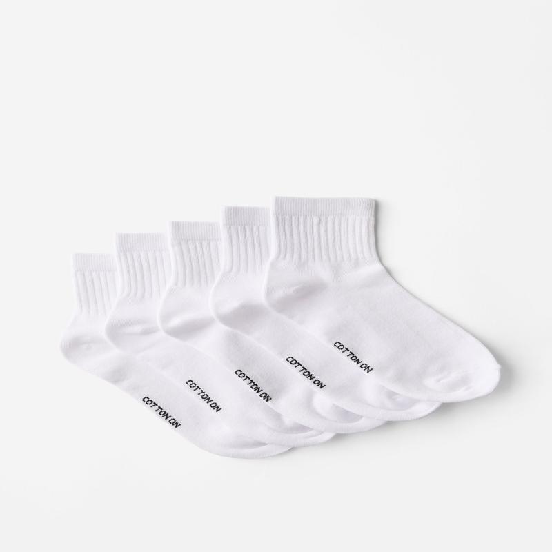 5Pk Quarter Crew Sock