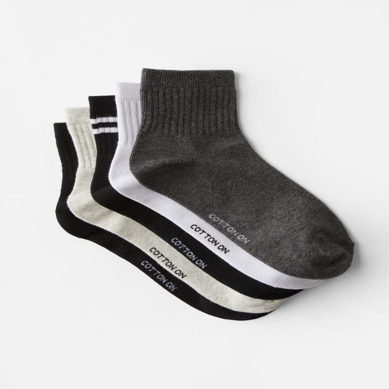 5Pk Quarter Crew Sock