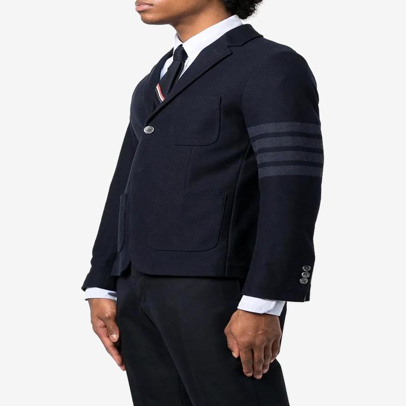 4-bar Stripes Single-Breasted Jacket