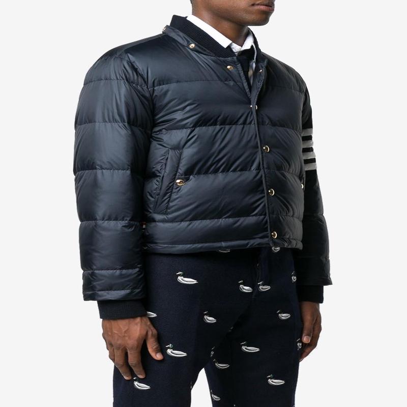 4-bar Stripes Matte Nylon Puffer Jacket