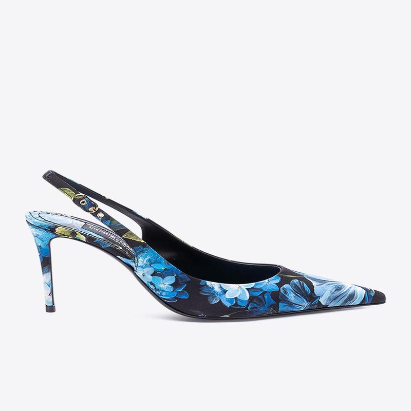 100 Brocade Silk Slingback Pumps