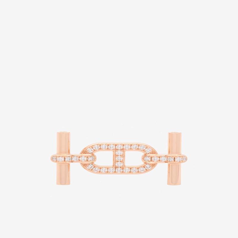 Ancre Belt Buckle in Rose Gold and Diamonds