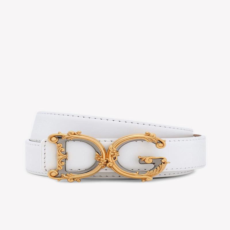 Baroque DG Logo Buckle Belt in Calf Leather